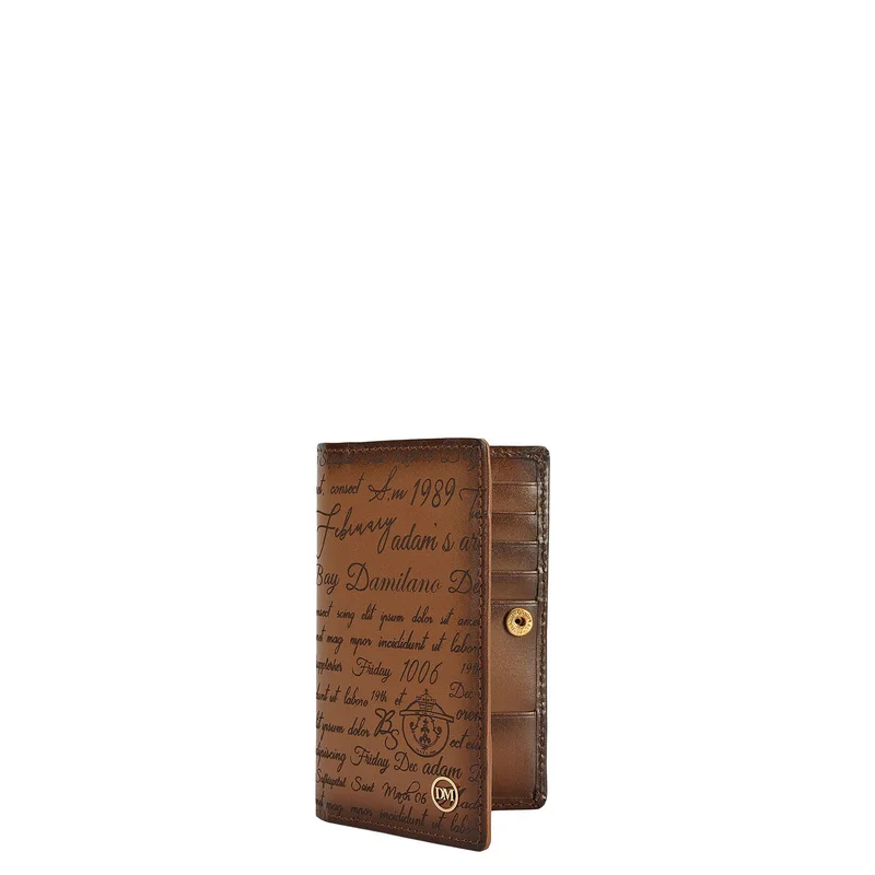 Da Milano Multi Slot Leather Card Case - Cognac
